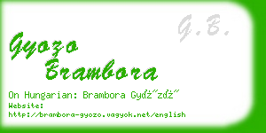 gyozo brambora business card